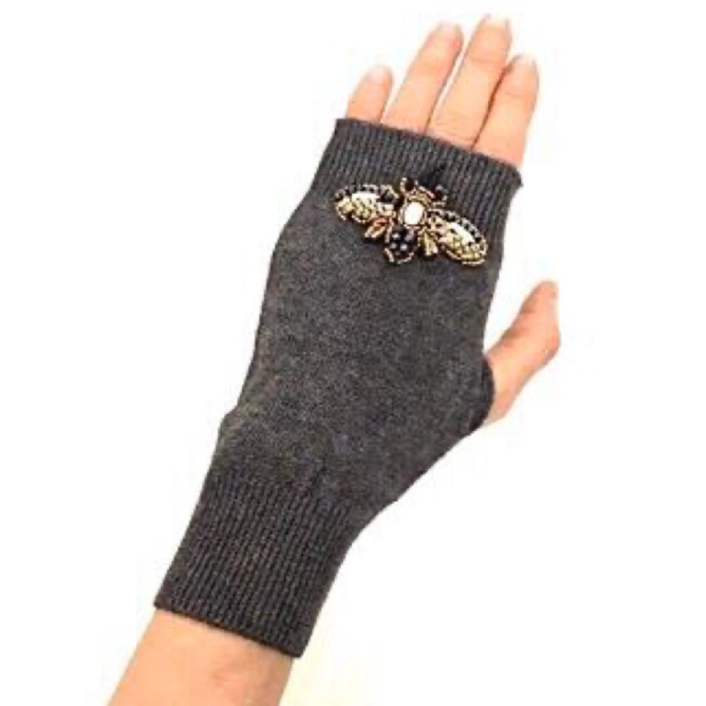 Charcoal Fingerless Gloves - NWT